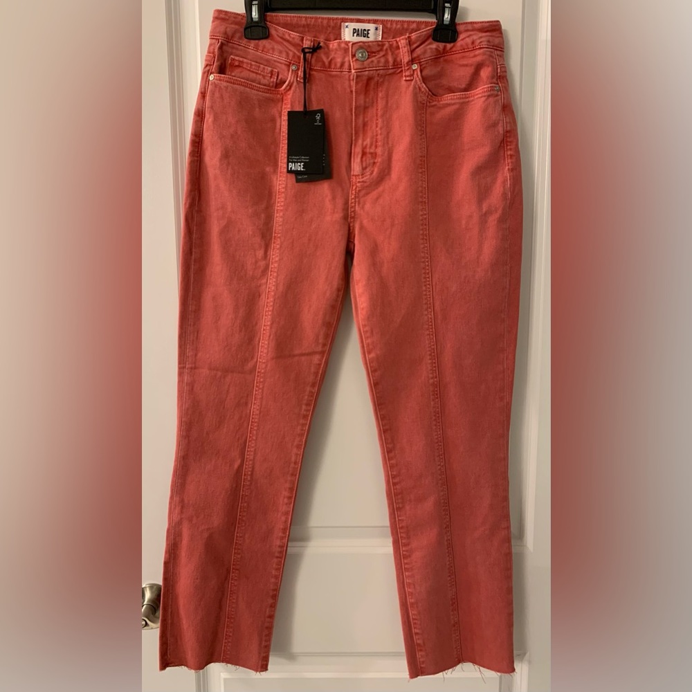 #144 PAIGE Cindy High-Rise Straight Ankle Denim Jean Vintage Sweet Rose, Size 31 - Picture 3 of 16